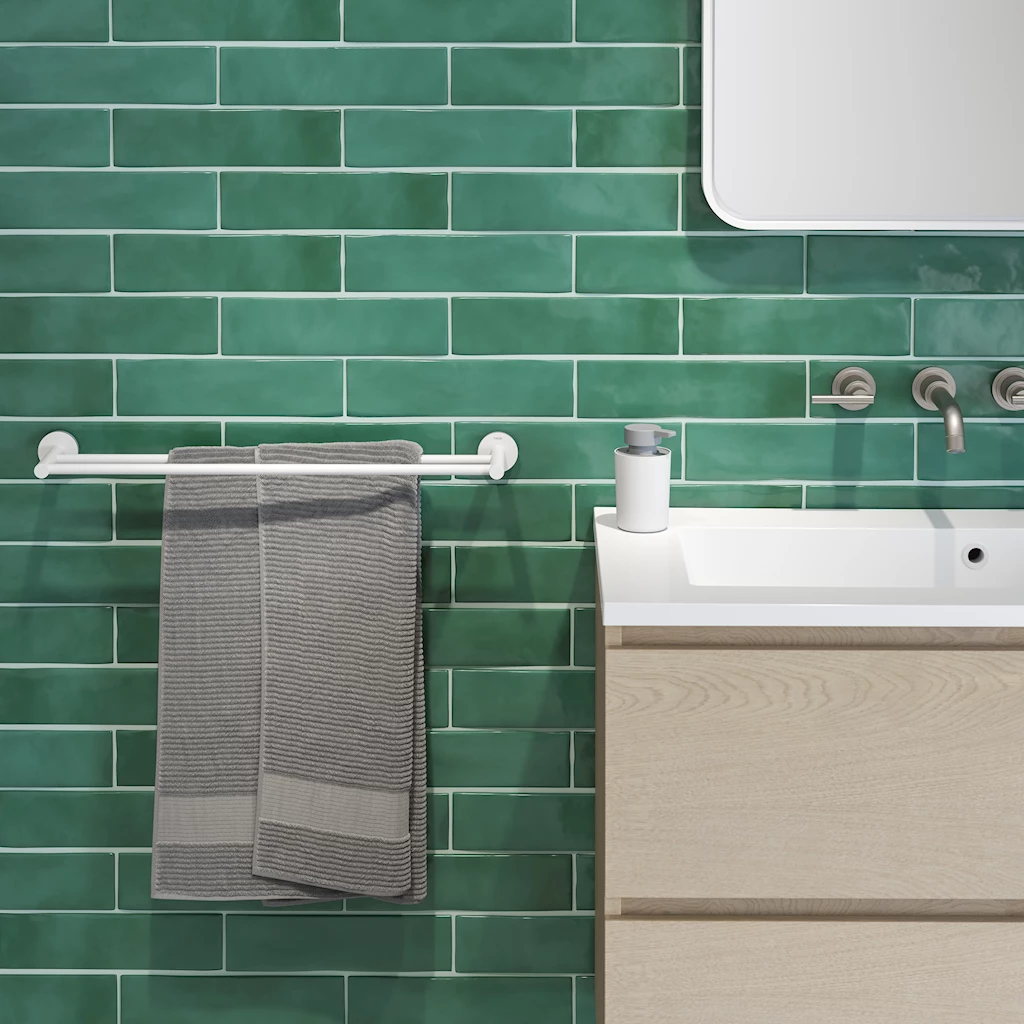 Tiger Urban håndklestang 60 dobbel, hvit matt Tiger Urban håndklestang 60 dobbel, hvit matt