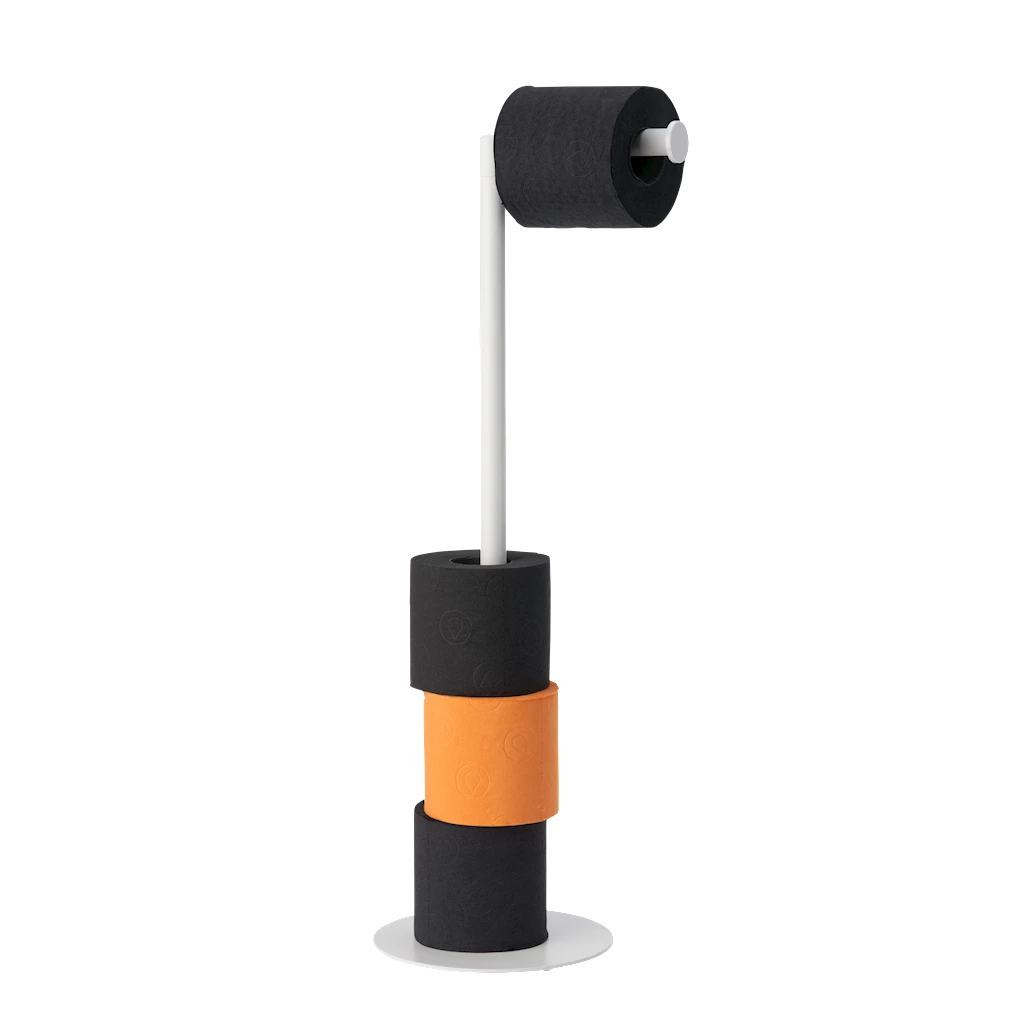 Esbada Vippe 2i1 toalettpapir- og reserverullholder, hvit matt Esbada Vippe 2i1 toalettpapir- og reserverullholder, hvit matt