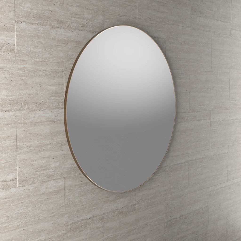 Øyri rundt speil, messing Øyri rundt speil, messing